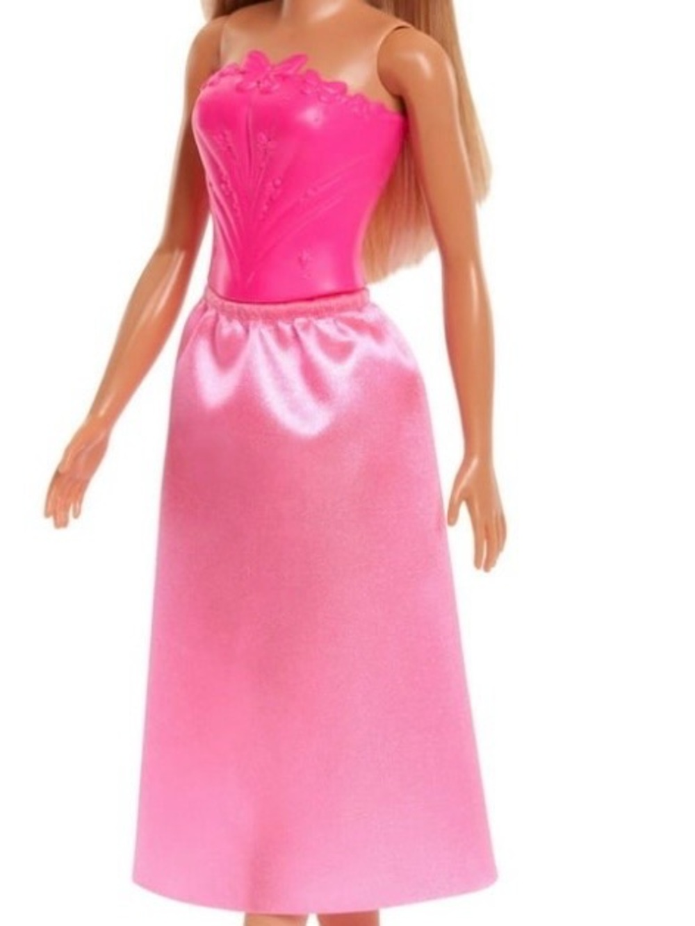 Pink Strapless Satin Doll Dress